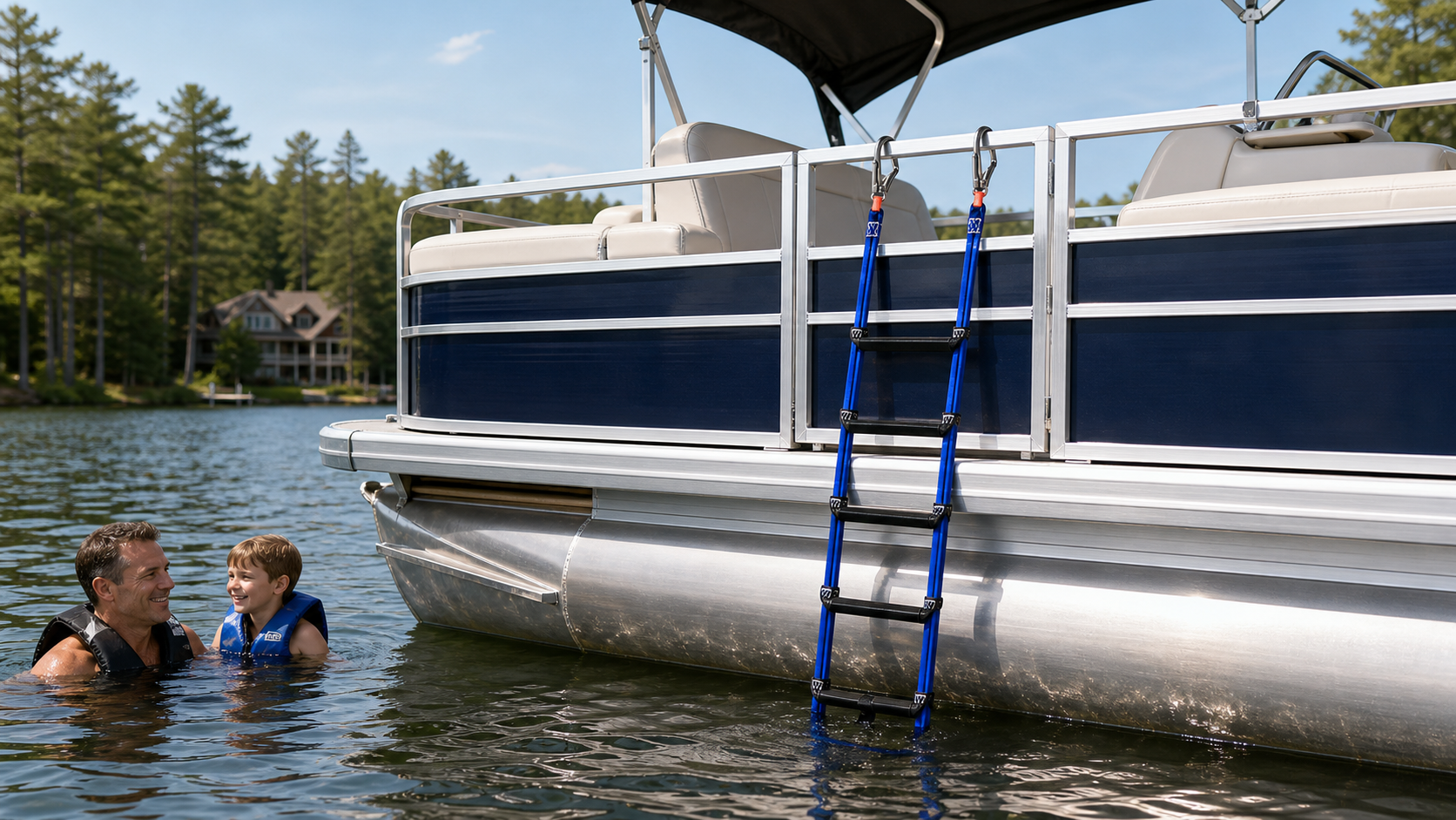 5-Step Boat Ladder — Ready when the water calls